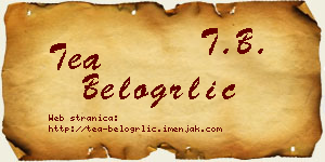 Tea Belogrlić vizit kartica